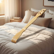 1pc Premium Bamboo Handheld Back Scratch Massager