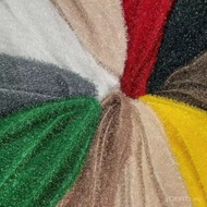 Scallion-Colored Polyester Fur Cosmetic Bag with Mesh Detail - Decorative Toy