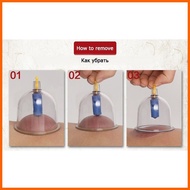 ☫ ◜ ◡ 32 Cans Vacuum Cupping Glasses Set Ventosa Pumps Suction Cups Anti-Cellulite Chinese Medicine