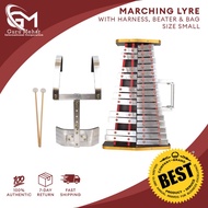 Marching Lyre Set Small, Medium, Large with Harness, Beater and Bag for Drum and Lyre Band
