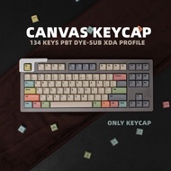 133Keys PBT Dye-Sub XDA Profile Canvas Keycap For 61 64 68 78 84 87 96 98 104 108 keys Mechanical Ke