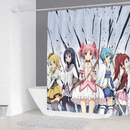 Puella Magi Madoka Magica ม่านห้องน้ำสำหรับอาบน้ำในบ้าน aksesoris gorden ห้องน้ำห้องนอนกันน้ำร่มเงาผ