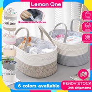 【FAST DELIVERY】Caddy Diaper Bag Organizer Storage Removable Dividers Cotton Rattan Style Mummy Beg