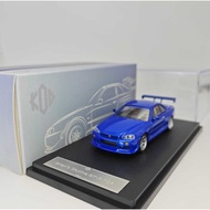 KOD/GFCC 1:64 Skyline GT-R R34 FNF C-West Gulf Blue Die-Cast Model Car