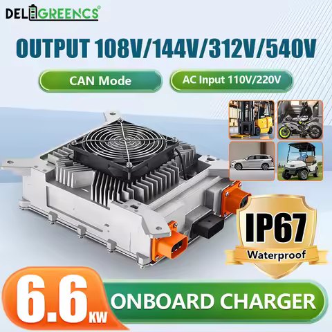 6.6kW TC Elcon Charger 72V 84V 96V 144V 312V 540V Lithium LifePO4 Battery Charger AC 110/220V On EV 