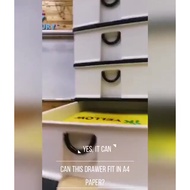 Century Mini Drawer A4 3 TIER Document Organizer Rak Buku Rak Kecil 3 TINGKAT Drawer A4 Size A4 Draw