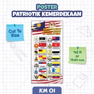 ✨1 DAY SHIP✨ POSTER PATRIOTIK - KENALI MALAYSIA (KM1) / MERDEKA / RUKUN NEGARA / LAGU NEGARAKU / JAT