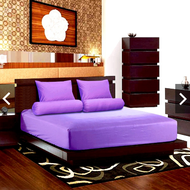 Seprai Bahan Katun Polos Aneka Warna Lilac | Sprei Set Homemade | Seprei Kasur Tidur | Seprai Ukuran