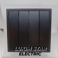 SIMON I7 BLACK DOFF MULTI/QUARTET SWITCH 4 GANG BLACK DOFF SIMON i7