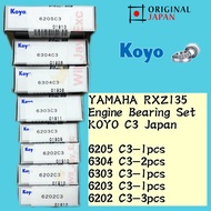 YAMAHA RXZ 135 KOYO C3 JAPAN ENGINE BEARING SET X 8PCS RXZ135.62056304630362036202