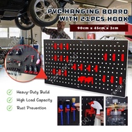 90x45cm Car Detailing Pegboard Wall Mounted Hanging Board Rak Dinding PVC Hook Tool Organizer Penyus