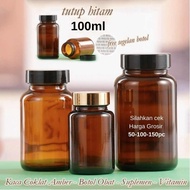 SSB_Botol Kosong Obat Kapsul Botol Kapsul Vitamin Suplemen Botol Kaca100ml