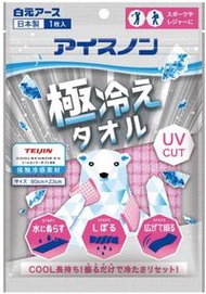 冰袋、超冷毛巾、粉紅、白元地球