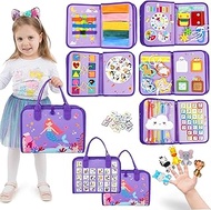 Esjay Toddler Busy Board, Montessori Toys Busy Book, Sensory Board Birthday Gifts for Girls Boys, Le