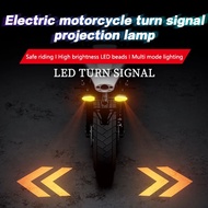 【 Motorcycle Turn Signal】 with Projection Turn Signal Motorcycle Light Led Environment Turn Signal L