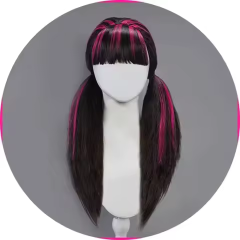 HN8 Monster High: Draculaura Cosplay Costume Pink Suit Vampiree Anime Female Cosplay Halloween Costu