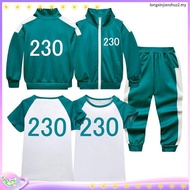 Squid Game Costume Baby Boys Girls Jacket T-shirt + Pants 3pcs 246 333 Kids Clothes Spring Autumn Fa