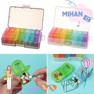 MIHAN Medicine Storage Box Large Capacity 7 Days AM PM Morning and Night Medicine Dispenser