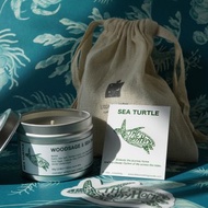 香氛旅行蠟燭|海龜—海鹽與鼠尾草|藍色水族館