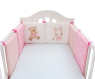 cod6Pcs/Set Baby Bed Protector Crib Bumper Pads Baby Bed Bumper Kids Safety Bed Around Cotton Blend