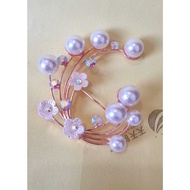 Pearl Jasmine Branch Motif Brooch - Korean Chest Brooch - Hijab Accessories - Additional Accessories