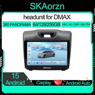 SKAorzn 9นิ้วสำหรับ Isuzu DMAX MUX 2012-2017เชฟโรเลตเทรลเบลเซอร์32 64 128 256GB Android15 4G DSP Car