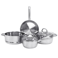 ชุดเครื่องครัวสเตนเลส Plata KASSA HOME รุ่น CC-S0003 (ชุด 6 ชิ้น) สีเงิน