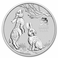 2023 Perth Mint Australia Lunar Rabbit 1 oz .9999 Silver Coin BU (Series III) 1oz