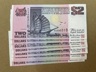 Special Price Brand New Slightly Yellowed In The Lower Left Corner Singapore 2 Dollar Banknote Ship 