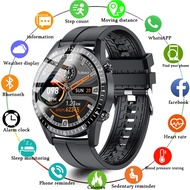 Smartwatch นาฬิกาสมาร์ทวอท Smart Watch Full Touch Round Screen Bluetooth Music Pedometer Watches Sports Tracker Men Call Reminder SmartWatch Supports PhoneSmartwatch นาฬิกาสมาร์ทวอท Brown Leather