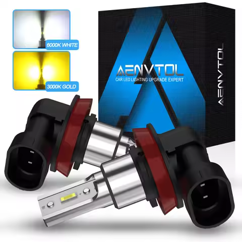 AENVTOL 2pcs 2800lm H8 H11 LED Fog Lamp Canbus H16JP 9005 HB3 9006 HB4 LED For VW Benz Audi A3 8P A4