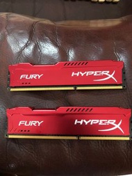 金士頓 Kingston DDR3-1866 記憶體 FURY HyperX  8GB (4gx2) 紅色款
