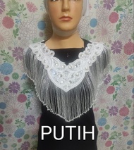 Teratai Dada PUTIH fashion Pengantin Wanita Stelan Gaun Dan Baju juga Pakaian Aksesoris Mewah Adat M