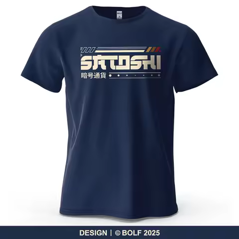 Satoshi and Crypto Printed Men's T-Shirt 100% Cotton Oversized Tech Theme Outfits Graphic Tees for W