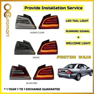 (1 Year Warranty) Proton Waja Dragon Scale Dynamic Albino LED Tail Lamp With Running Signal Lampu Be