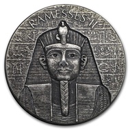 Scottsdale Mint Republic of Chad Ramesses II 2017 2 oz .999 Silver Coin 2oz