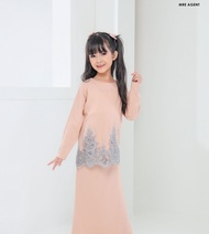 KURUNG BUDAK MODEN ELISA WARNA NUDE CHAMPAGNE LACE GREY / BAJU RAYA 2022