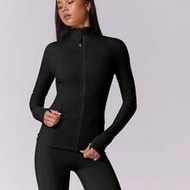 Sculpt Long Sleeve Zip Up Sport Active Jacket Gymwear Seamless Slim Cinched Stretch Padel Pilates Fi