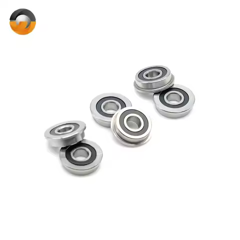 10Pcs F695-2RS Bearing 5x13x4 mm ABEC-7 Flanged Miniature F695 RS Ball F695RS For VORON Mobius 2/3 3