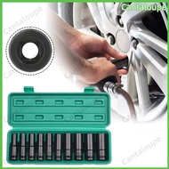 10 Pieces/Set Electric Wrench Set Hex Shank Long Socket Block 1/2'' 4 Inches