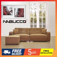 Nabucco N2126 Extra Large 4 Seater Sofa Set[Free 2pcs Sofa Pillow and 1 Big Stool][Can Choose Casa leather Or Water Resistance Fabric][Delivery in West Malaysia Only]
