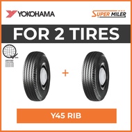 2pcs YOKOHAMA 750-15 12P Y45 RIB Truck Tires