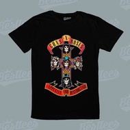 Gunners Skull Cross Rock Band Guns N' Roses Music Glam Heavy Metal Tee T-Shirt