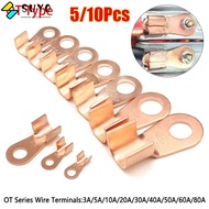 SUYO 5/10Pcs OT Wire Nose Terminal Crimp, Copper OT Type OT Cable Connector Kit, Durable 1.5-16mm2 B