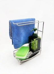 不銹鋼　三桿抹布架　瓶罐架　杯架　洗碗精架　菜瓜布架　瀝水架