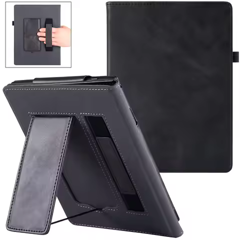 Stand Case for 7.8" Onyx Boox Tab Mini C e-Reader - Premium PU Leather Sleeve Cover with Hand Strap 