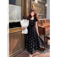 Young, dynamic big-size going out and office dress, floral embossed chiffon material, high-quality s