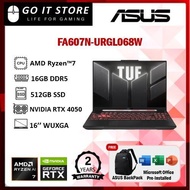 Asus TUF A16 FA607N-UGRL068W 16" FHD+ 144Hz Gaming Laptop ( R7-7445HS, 16GB, 512GB SSD, RTX4050 6GB,