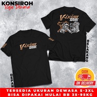 Men's T-Shirt Top Vixion Gank Indonesia King Solostyle Sengkuni Gank New Distro Original