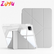 ZOYU ipad Case Transparent case With Right pencil slot for ipad 2024 pro 11 inch gen Air 6th gen 11